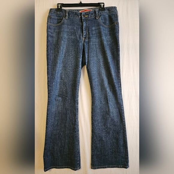 Gap Jeans Women’s 12R (34x30.5) Blue Curvy Flare Mid Rise Denim Boho Western GUC - Picture 1 of 9